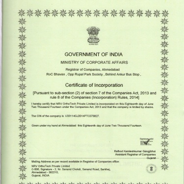 Company Reg. Certificate